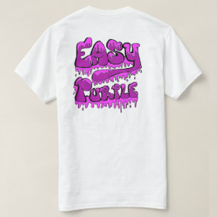 Camiseta Design de costas roxo fácil T