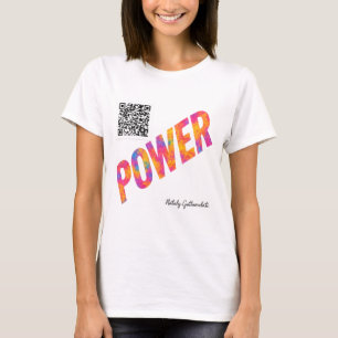 Camiseta DESIGN de Cotação Motivacional do POWER Colorida
