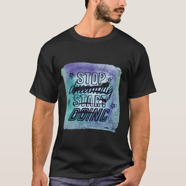 Camiseta Design de Cotação Motivacional para Achievers (Frente)