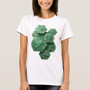 Camiseta Design de Cotações de Moedas da Sorte Edgy Verde