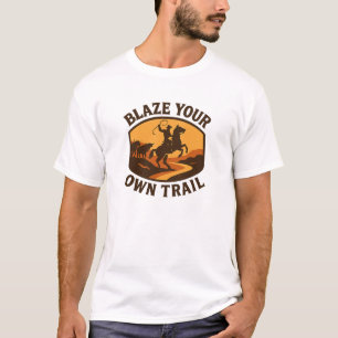 Camiseta Design de Cowboy Abra Seu Caminho