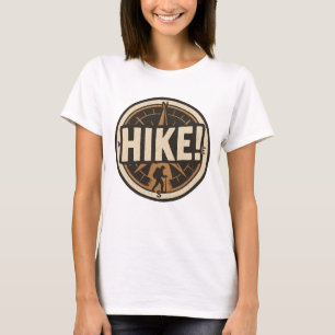 Camiseta Design de Crachá Compass e Hiker