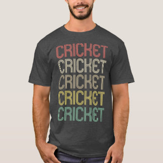 Camiseta Design de Críquete de Estilo Retroativo
