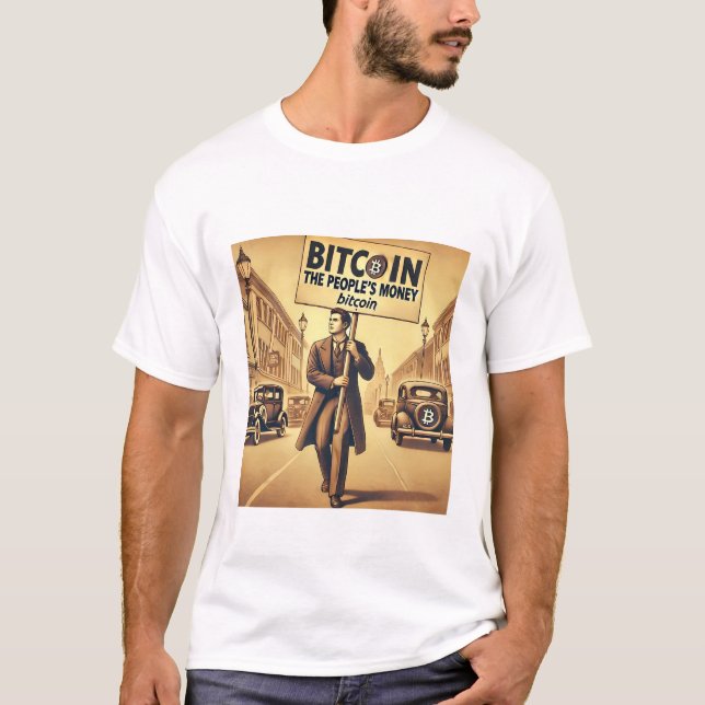Camiseta Design de Cryptocurrency do Bitrate Vintage (Frente)