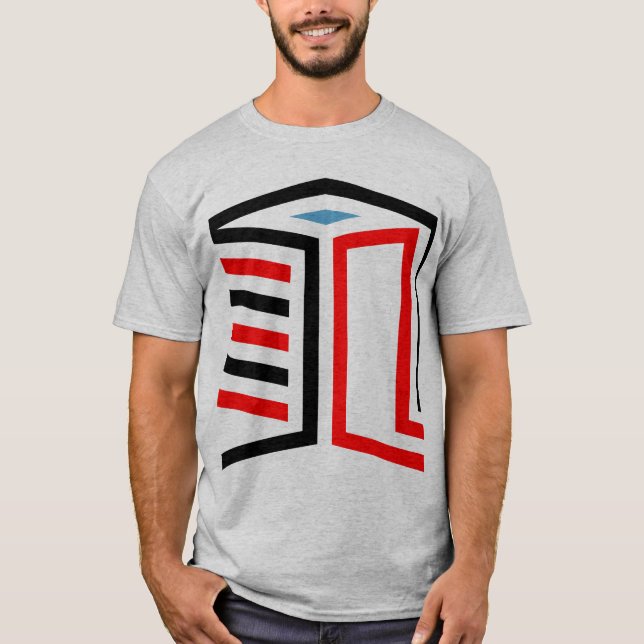 Camiseta Design de Cubo Geométrico 3D Abstrato (Frente)