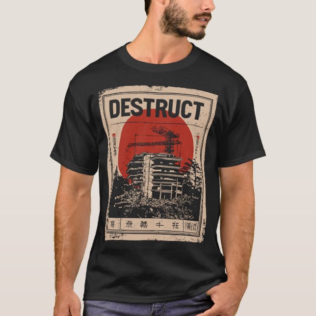Camiseta Design de Decadência Industrial de Demolição Urban (Frente)