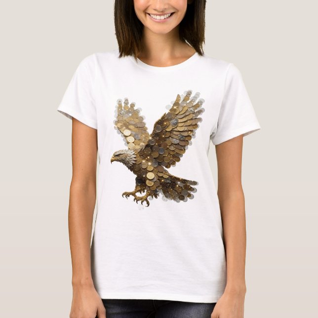 Camiseta Design de declaração Águia de Prata LIMPA (Frente)