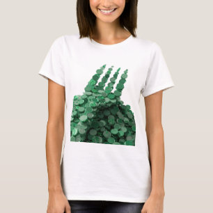 Camiseta Design de declaração Crisp Green GREEN COINS