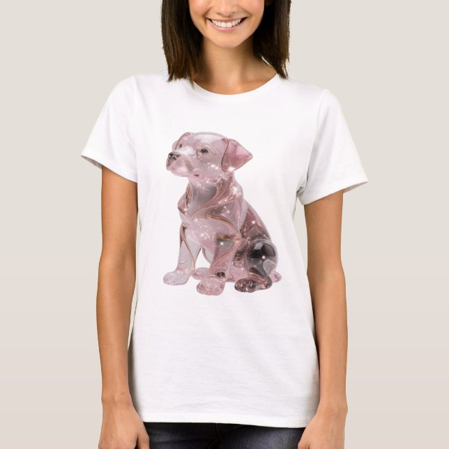Camiseta Design de declaração de cachorrinho GLASSY de prat (Frente)