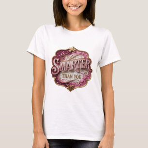 Camiseta Design de declaração de ouro icônico MAIS INTELIGE