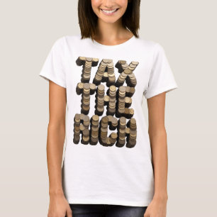 Camiseta Design de declaração Edgy Gold TAXE OS RICOS