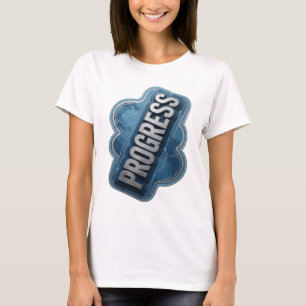 Camiseta Design de declaração PROGRESS Silver Jovem