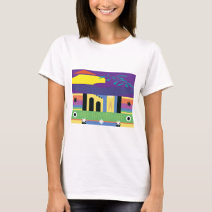 Camiseta Design de Decoração e Negrito Maximalista para Art