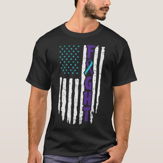Camiseta Design de Depressão Suicida para Prevenção e Aware (Frente)