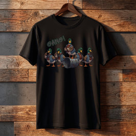 Camiseta Design de Desenho Animado da Gangue do Pato Engraç