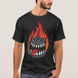 Camiseta Design de desenho animado de ataque de tubarão zan