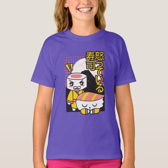 Camiseta Design de desenho animado de lutadores de karatê d (Frente)