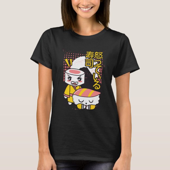 Camiseta Design de desenho animado de lutadores de karatê d (Frente)