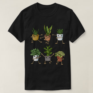Camiseta Design de desenho animado de plantas dançantes fof