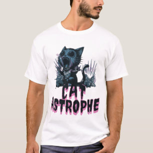 Camiseta Design de Desenho Animado do Gato Mal-humorado Sar