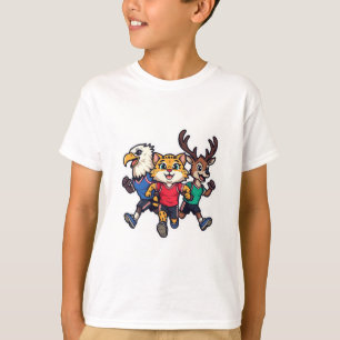 Camiseta Design de desenho animado fofo de mascote de equip