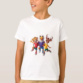 Camiseta Design de desenho animado fofo de mascote de equip