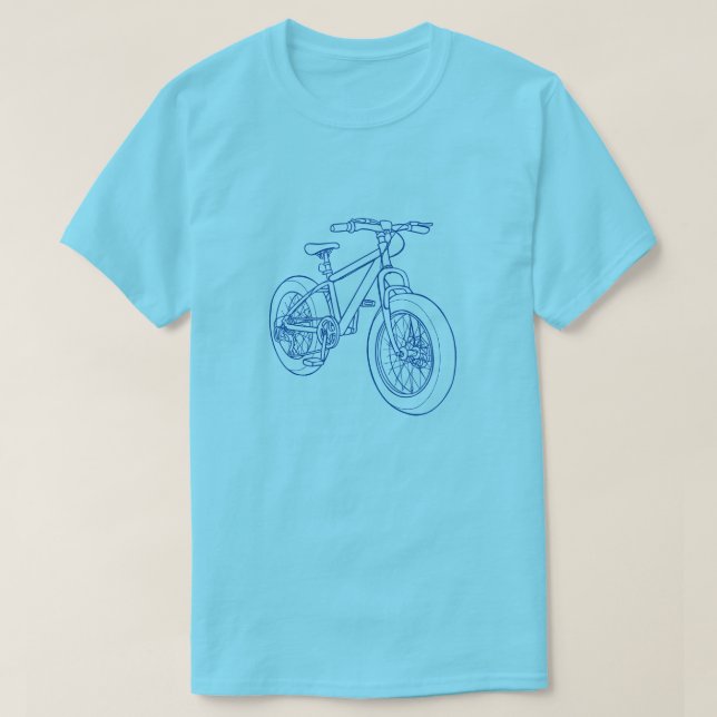 Camiseta Design de desenho de linhas de bicicletas para cri (Frente do Design)