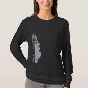 Camiseta Design de Desenho de Mão Triste