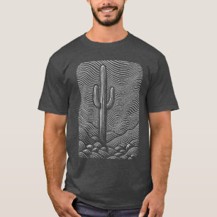 Camiseta Design de Deserto de Cacto
