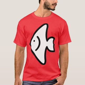 Camiseta design de design de peixes de aquário