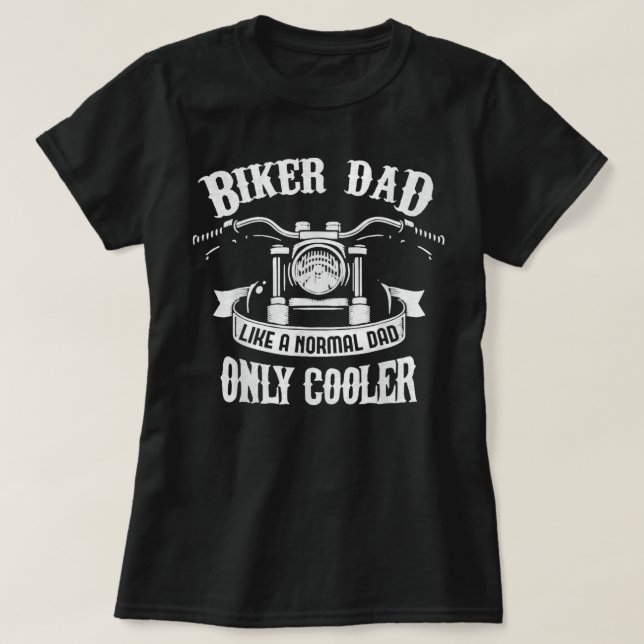 Camiseta Design de Dia de os pais de motociclo do Pai Biker (Frente do Design)