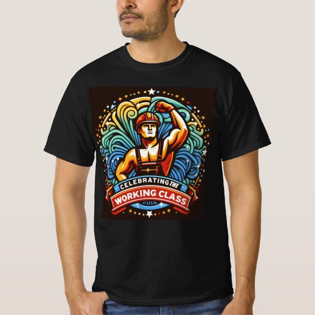 Camiseta Design de Dia do Trabalho Honrando Heróis da Class (Frente)