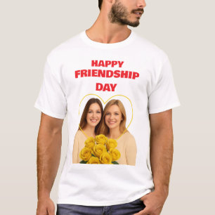 Camiseta Design de Dia dos Amigos Personalizável–Adicione F