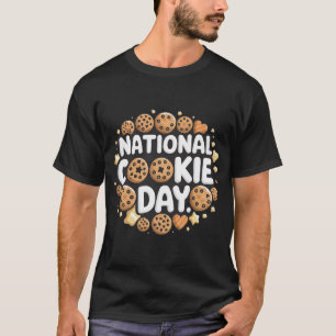Camiseta Design de Dia Nacional de Cookie