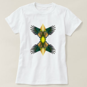 Camiseta Design de Diamante Amarelo Duplo