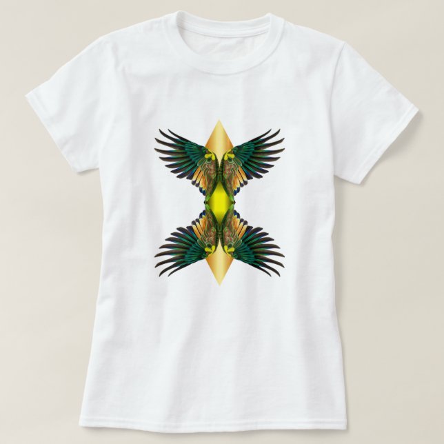 Camiseta Design de Diamante Amarelo Duplo (Frente do Design)