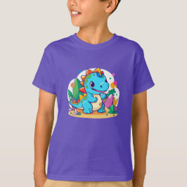 Camiseta Design de Dinossauro Bonito