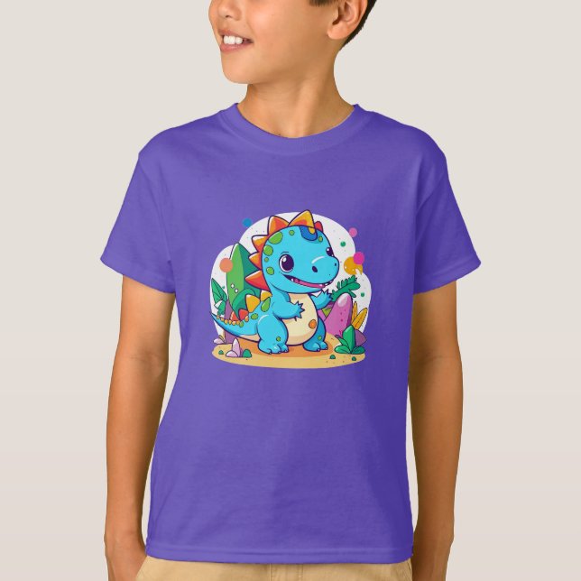 Camiseta Design de Dinossauro Bonito (Frente)