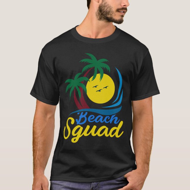Camiseta Design de Diversão do Beach Squad (Frente)