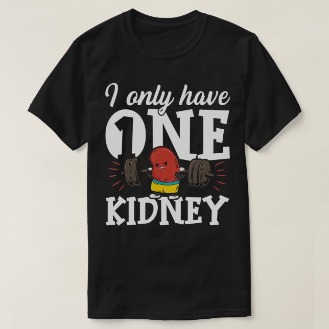 Camiseta Design de doação de órgãos para um doador de rim (Frente do Design)