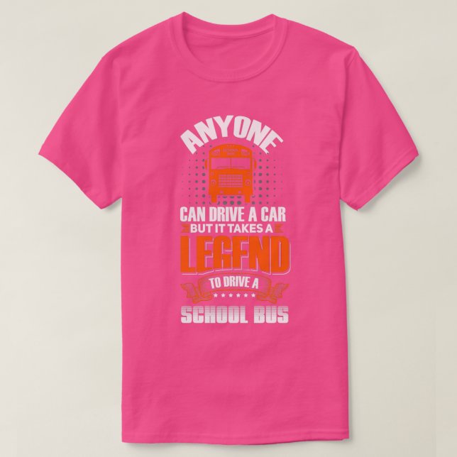 Camiseta Design de driver de barramento para o driver de ba (Frente do Design)