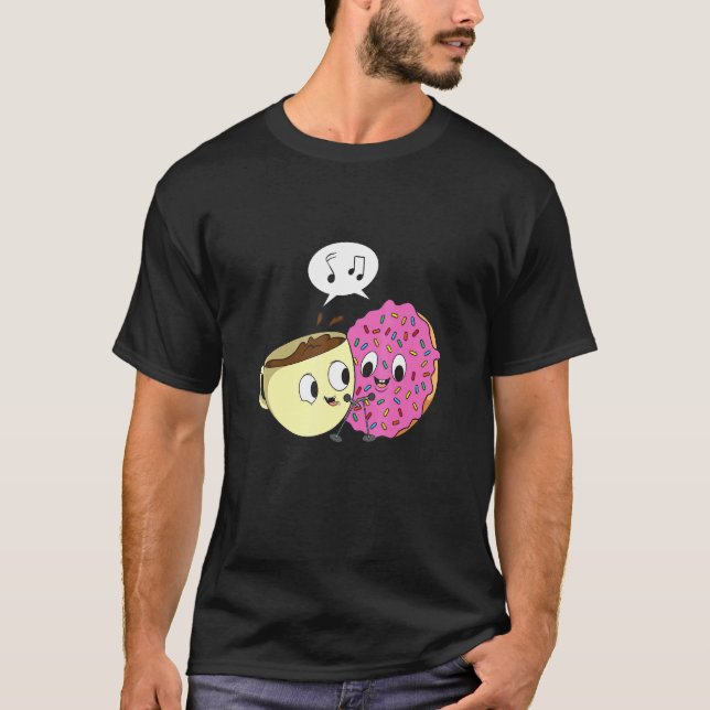 Camiseta Design De Dueto De Mídia Social Para Rosquinha E C (Frente)