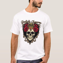 Camiseta Design de Elegância Halloween Ghouly Glamorous