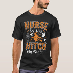 Camiseta Design de Enfermeira Feiticeira do Halloween (2)