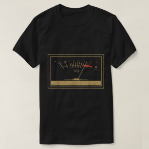 Camiseta Design de Engenheiro de Áudio com Medidor VU Antig