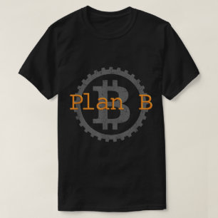 Camiseta Design de engrenagem Bitcoin Plano B