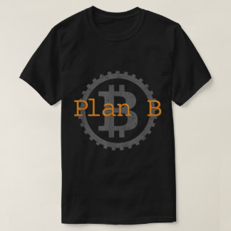 Camiseta Design de engrenagem Bitcoin Plano B