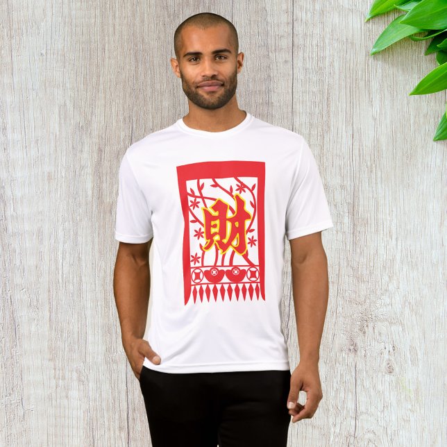 Camiseta Design de Envelope Vermelho Chinês com Símbolo de  (Criador carregado)