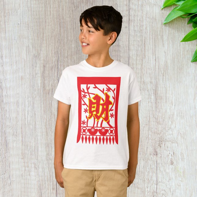 Camiseta Design de Envelope Vermelho Chinês com Símbolo de  (Criador carregado)