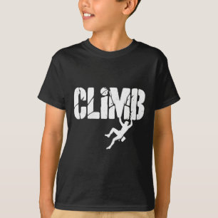 Camiseta Design de escalada em rocha angustiado para escala